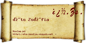 Áts Zsófia névjegykártya