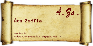Áts Zsófia névjegykártya