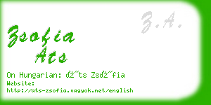 zsofia ats business card